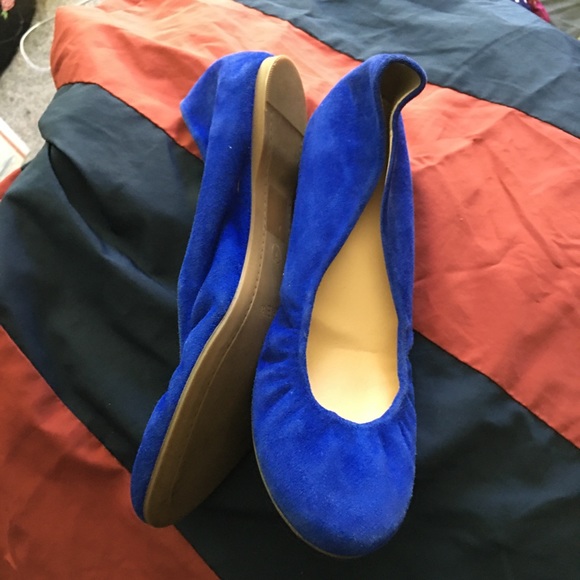 J.Crew Emma suede scrunch flats size 7 - blue suede - Picture 10 of 12